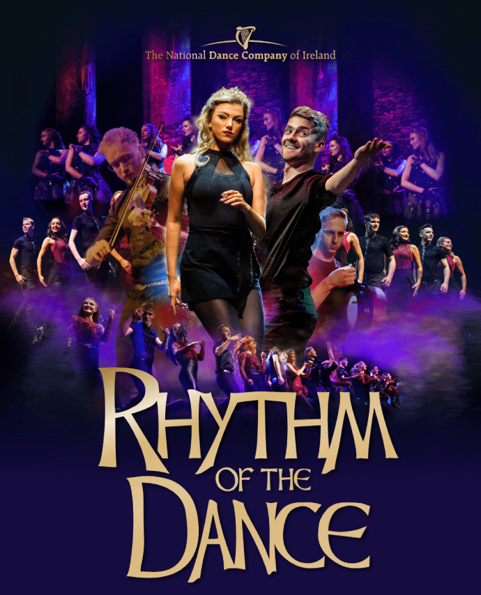 A Rhythm of the Dance poster, featuring dancers and musicians